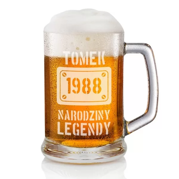 Spersonalizowany kufel do piwa dla niego z okazji urodzin - Legenda