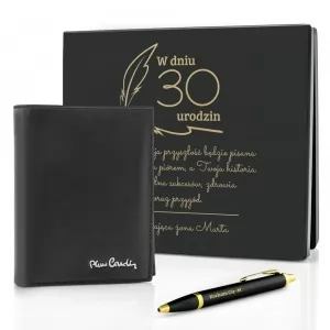portfel i długopis z personalizacją na 30 urodziny dla męża na prezent 