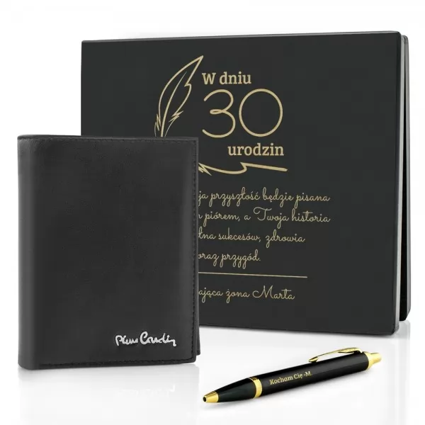 Portfel i długopis z personalizacją na 30 urodziny - Twoja historia 