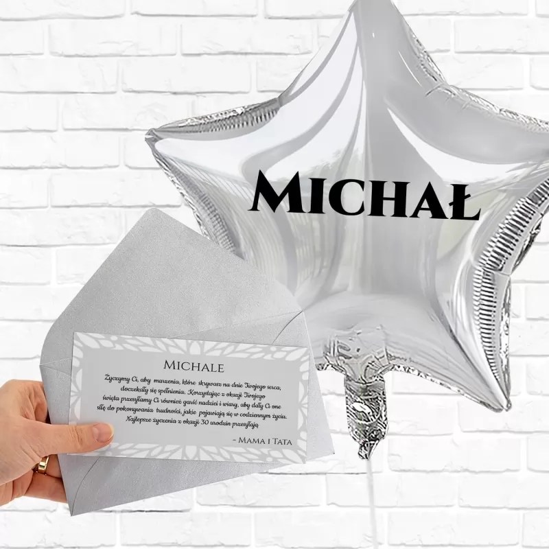 balony helem z personalizacją na urodziny