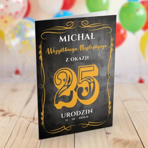 Kartka z życzeniami na 25 urodziny - Rozsądek i umiar