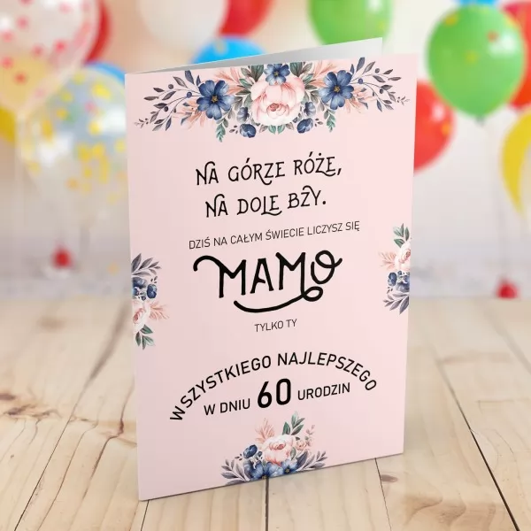 Kartka z życzeniami na 60 urodziny dla mamy - Liczysz się Ty