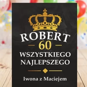 kartka urodzinowa z życzeniami dla niego na 60 urodziny