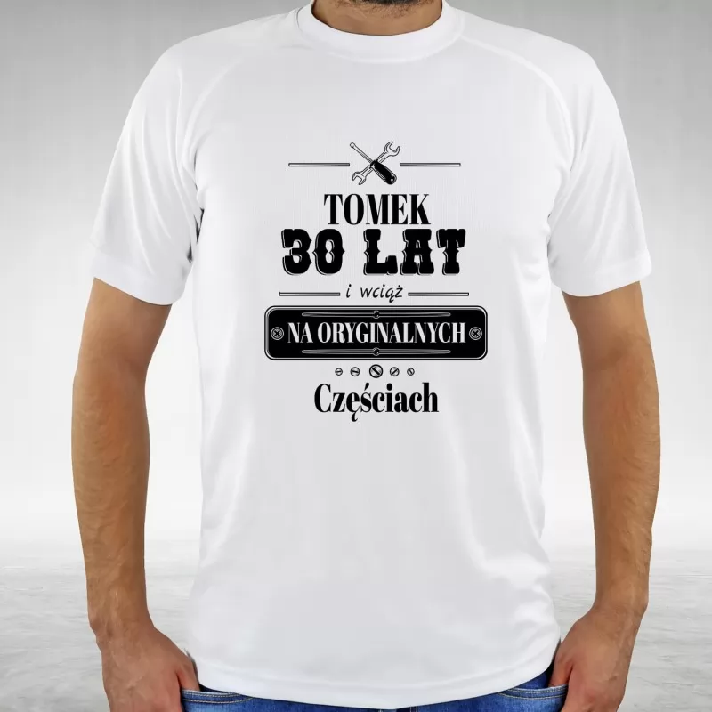spersonalizowana koszulka z nadrukiem na 30 urodziny dla faceta