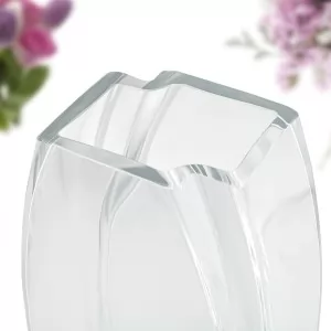 elegancki wazon szklany z nadrukiem