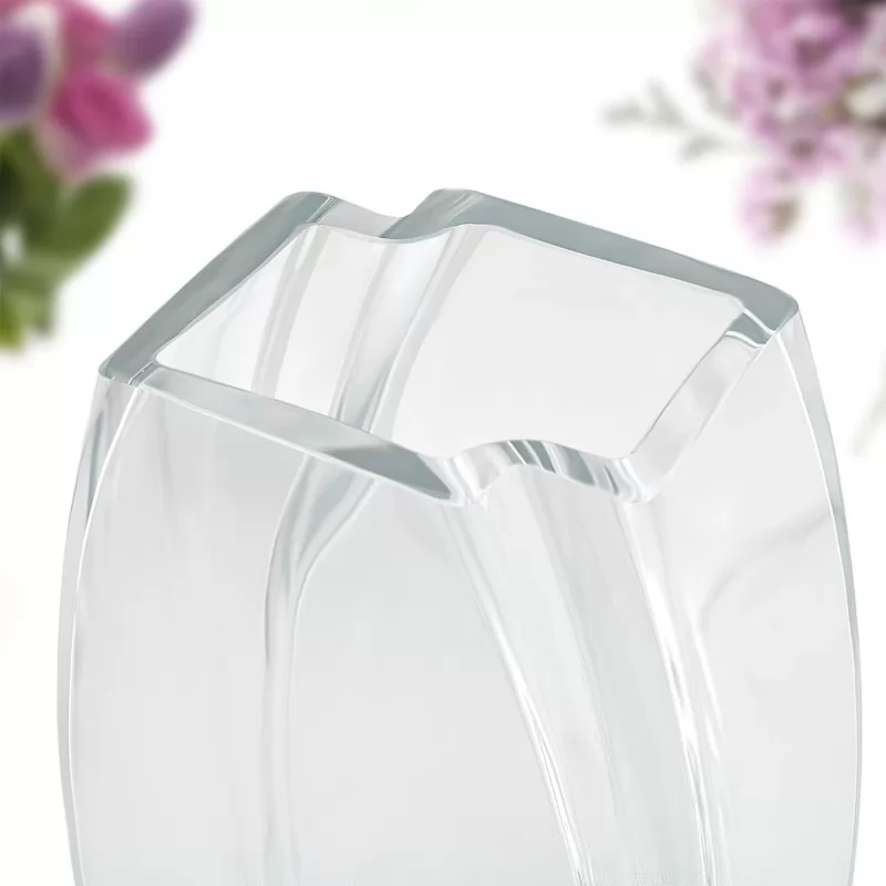 elegancki wazon szklany z nadrukiem