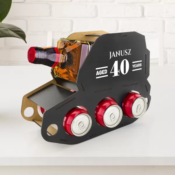 Czołg na whisky z nadrukiem dla niego na 40 urodziny - Ładunek bojowy