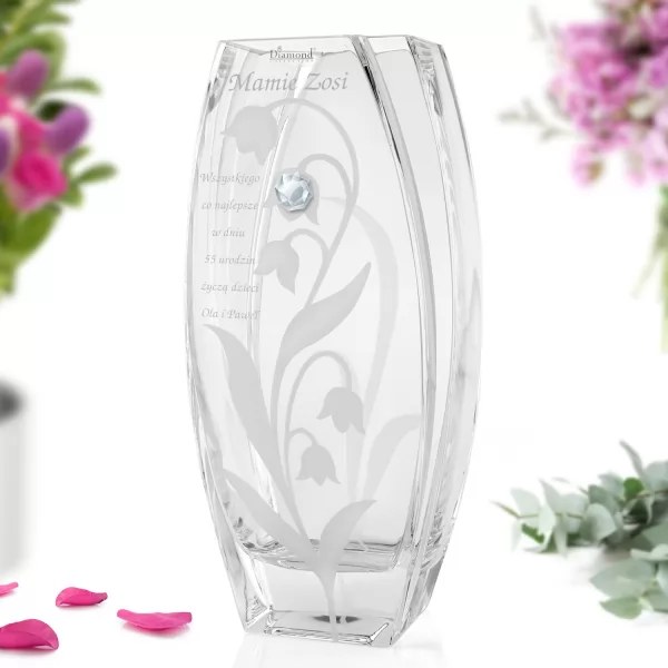 Ekskluzywny wazon z grawerem - prezent na urodziny dla mamy